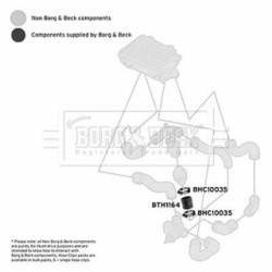 Hose Clip BORG & BECK BTH1164 OE Ref 701145828D