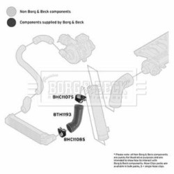 Hose Clip BORG & BECK BTH1193 OE Ref 11 61 7 799 390