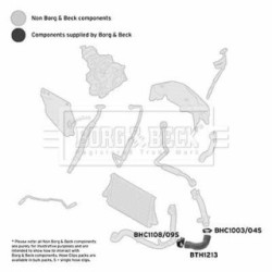 Hose Clip BORG & BECK BTH1213 OE Ref 13277076
