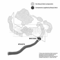 Hose Clip BORG & BECK BTH1275 OE Ref 82 00 459 060