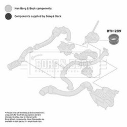 Hose Clip BORG & BECK BTH1289 OE Ref 82 00 290 501