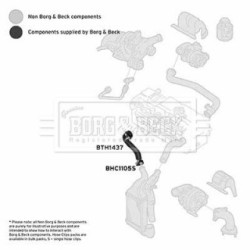 Hose Clip BORG & BECK BTH1437 OE Ref 13 02 603