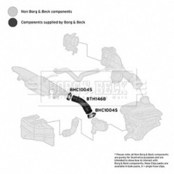 Air Filter Intake Hose BORG & BECK BTH1468 OE Ref 7771280