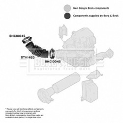 Air Filter Intake Hose BORG & BECK BTH1483 OE Ref 836739