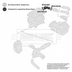 Air Filter Intake Hose BORG & BECK BTH1487 OE Ref 90500407
