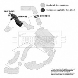 Air Filter Intake Hose BORG & BECK BTH1488 OE Ref 1J0129684CG