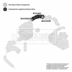 Air Filter Intake Hose BORG & BECK BTH1493 OE Ref 96553533