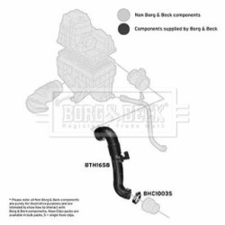 Air Filter Intake Hose BORG & BECK BTH1658 OE Ref 7H0 129 615 D