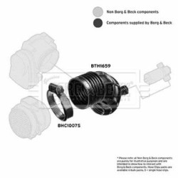 Air Filter Intake Hose BORG & BECK BTH1659 OE Ref 13543412292