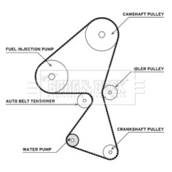 Water Pump & Timing Belt Kit BORG & BECK BTW1002 OE Ref 9467615780