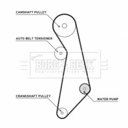 Water Pump & Timing Belt Kit BORG & BECK BTW1003