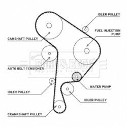 Water Pump & Timing Belt Kit BORG & BECK BTW1005