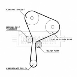 Water Pump & Timing Belt Kit BORG & BECK BTW1018