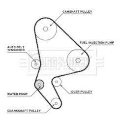 Water Pump & Timing Belt Kit BORG & BECK BTW1019
