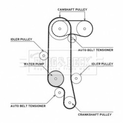 Water Pump & Timing Belt Kit BORG & BECK BTW1028