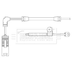 Brake Pad Sensor BORG & BECK BWL3009 OE Ref 34 35 1 164 371