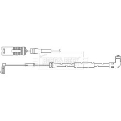 Brake Pad Sensor BORG & BECK BWL3010 OE Ref SEM500050