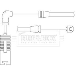 Brake Pad Sensor BORG & BECK BWL3012 OE Ref 34356751311