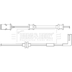 Brake Pad Sensor BORG & BECK BWL3013 OE Ref 90497052
