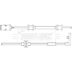 Brake Pad Sensor BORG & BECK BWL3014 OE Ref 90497051