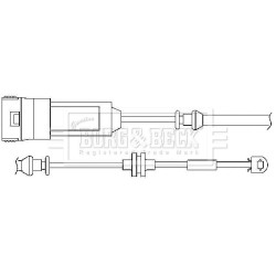 Brake Pad Sensor BORG & BECK BWL3016 OE Ref 6238230