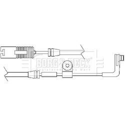 Brake Pad Sensor BORG & BECK BWL3017 OE Ref 34356768595