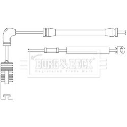 Brake Pad Sensor BORG & BECK BWL3019 OE Ref 34351165580