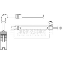 Brake Pad Sensor BORG & BECK BWL3021 OE Ref 34353411756
