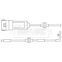 Brake Pad Sensor BORG & BECK BWL3022 OE Ref 90495145