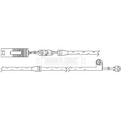 Brake Pad Sensor BORG & BECK BWL3023 OE Ref 34353414662