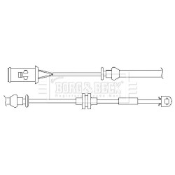 Brake Pad Sensor BORG & BECK BWL3024 OE Ref 6235674