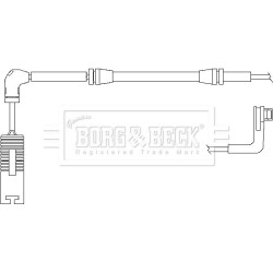 Brake Pad Sensor BORG & BECK BWL3025 OE Ref 34356768596