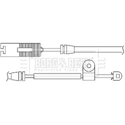 Brake Pad Sensor BORG & BECK BWL3027 OE Ref 34351165579