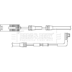 Brake Pad Sensor BORG & BECK BWL3029 OE Ref 34356778037