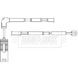 Brake Pad Sensor BORG & BECK BWL3036 OE Ref 34353411757