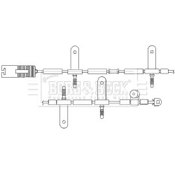 Brake Pad Sensor BORG & BECK BWL3039 OE Ref 34356761448