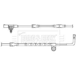 Brake Pad Sensor BORG & BECK BWL3040 OE Ref SEM000024