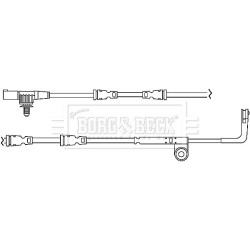 Brake Pad Sensor BORG & BECK BWL3041 OE Ref SOE000025