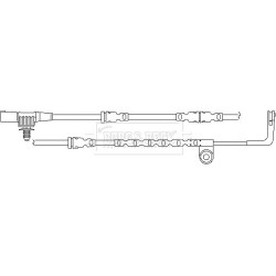Brake Pad Sensor BORG & BECK BWL3042 OE Ref SEM500070