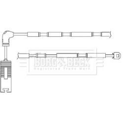 Brake Pad Sensor BORG & BECK BWL3043 OE Ref 34356757896