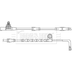 Brake Pad Sensor BORG & BECK BWL3046 OE Ref SEM500062