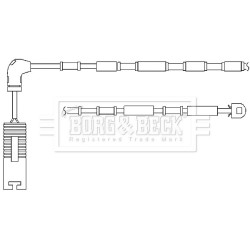 Brake Pad Sensor BORG & BECK BWL3048 OE Ref 34351164372
