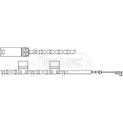 Brake Pad Sensor BORG & BECK BWL3053 OE Ref 34 35 6 792 573