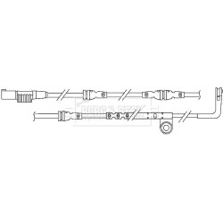 Brake Pad Sensor BORG & BECK BWL3056 OE Ref SEM500080