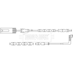 Brake Pad Sensor BORG & BECK BWL3060 OE Ref 34356790341