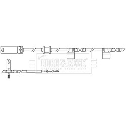 Brake Pad Sensor BORG & BECK BWL3061 OE Ref 34 35 6 792 572
