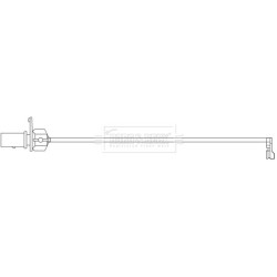 Brake Pad Sensor BORG & BECK BWL3062 OE Ref 8K0 615 121