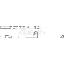 Brake Pad Sensor BORG & BECK BWL3065 OE Ref 34356792567