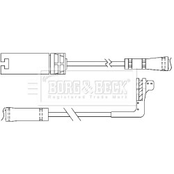 Brake Pad Sensor BORG & BECK BWL3067 OE Ref 34352283035