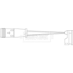 Brake Pad Sensor BORG & BECK BWL3069 OE Ref 220 540 15 17